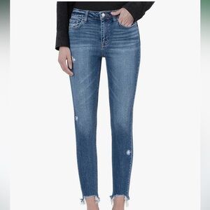 Women's Blue Distressed Jeans